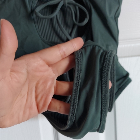 LA Harts Pacsun Ribbed Olive Green Swimsuit Size Small - Picture 4 of 4